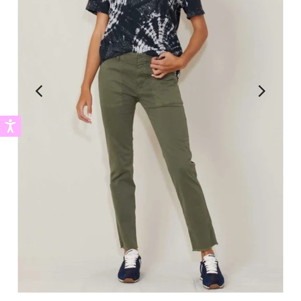 Nili Lotan Jenna Pant dark army green size 10